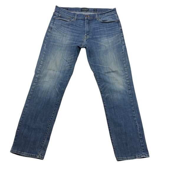 Lucky Brand Jeans Mens 36 X 32 Blue Denim 410 Athletic Slim Straight Leg - Picture 1 of 13
